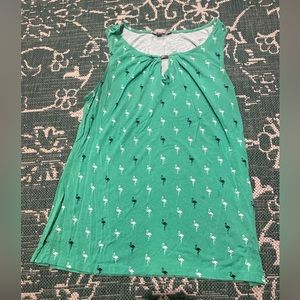Banana Republic green flamingo tank